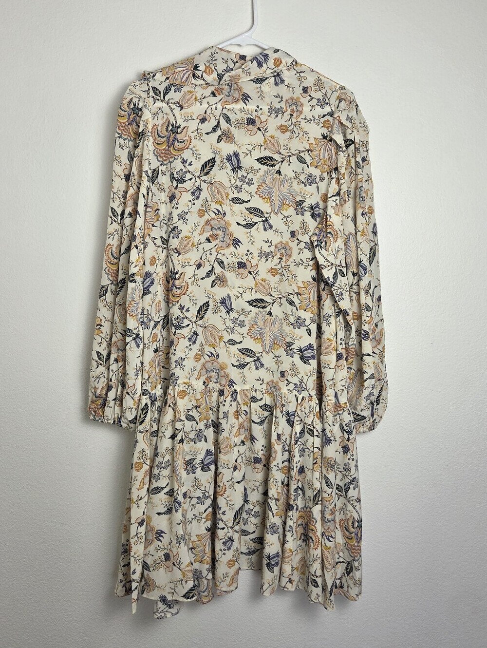 Ulla Johnson Lula Silk Floral-print Minidress W/ a bow detail Size 10 - Picture 2 of 9